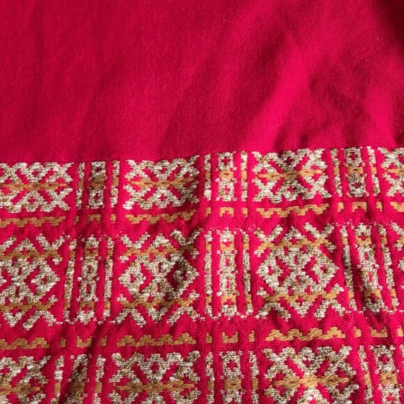 Vintage Arola 100% wool red high waisted maxi bohemian skirt. Made in Finland. - Picture 3 of 9